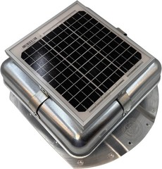 Solar Roof Vent Fan 96 Cfm Exhaust Metal Galvanized Industrial Room Ventilation