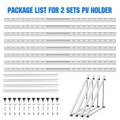 2Pair 46.5IN Solar Panel RV Tilt Mount Brackets Rooftop Surface Adjustable Frame