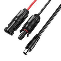 Jackery Solar Connector to DC8020 Extension Cable for 6 Feet, black