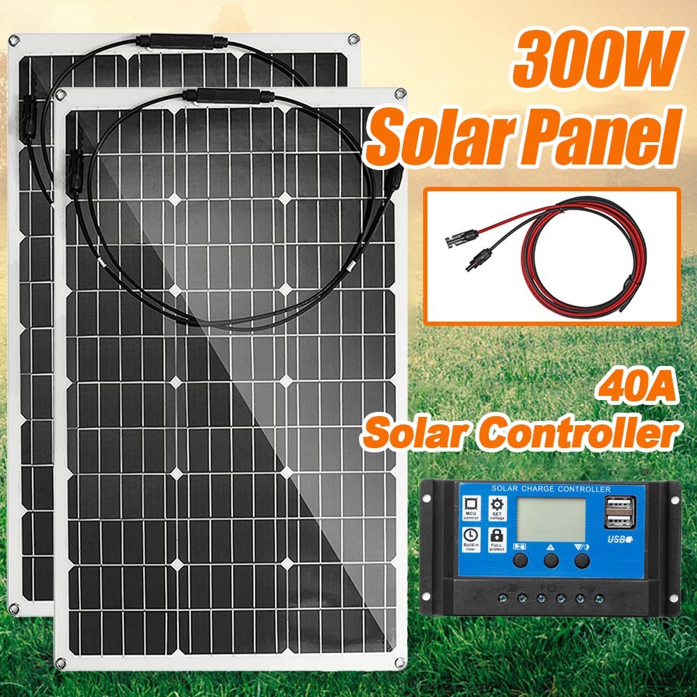 150W Flexible Solar Panel 12V Monocrystalline High Efficiency RV Marine Boat
