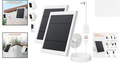 4W Solar Panel Kit for Ring Camera – 10ft Cable & 360-Degree Mount Included