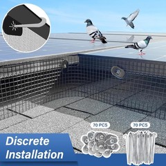 Durable 6in x 100ft Critter Guard for Solar Panels – Black PVC Coated Protection