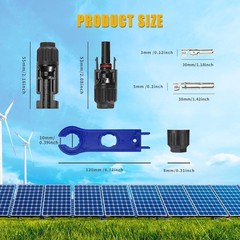 Solar Panel Y Branch Parallel Adapter Cable 30A 11.8″ FMM&MMF Connector Kit