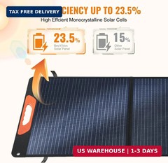 100W Foldable Solar Panel – Charger for Power Stations | Monocrystalline 23.5% H