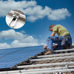 Solar Panel Bracket Kit, 12 Pcs Aluminium Mounting Rail 200Mm, Solar Panel Mount