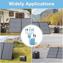 E-POWO Solar Panel to Power Station Solar Charge Cable 7in1 Adapter Connector 1M