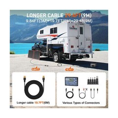 Bundle of DOKIO 110w Solar Panel and 19.7ft (6m) Extension Cord