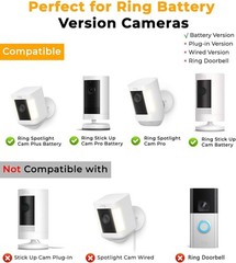 8W Solar Panel Ring Camera 2-Pack Solar Panel Charger Compatible W/ Ring Stick
