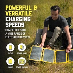 Foldable and Waterproof Solar Panel | ETFE Monocrystalline, USB-C and 40 Watt