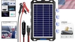 Versatile 7.5W Solar Panel Trickle Charger – Easy Install and Durable Design