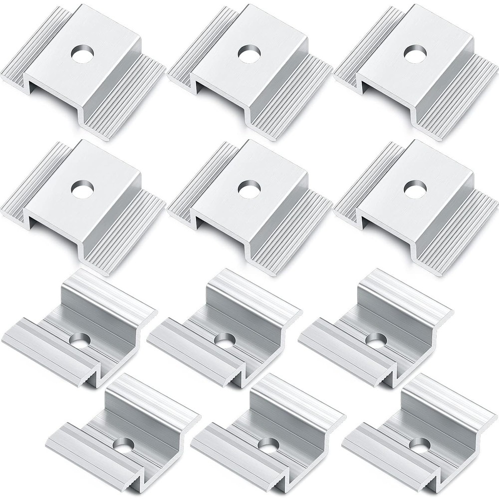 12 Pack Aluminium Solar Panel Mounting Brackets Solar Panel Clamp Kit 1.06