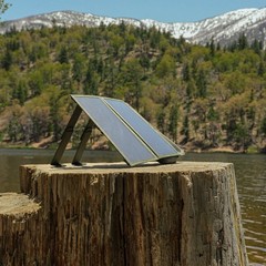 2 Panel Solar Charger-Foldable solar charger for camping and outdoor use.