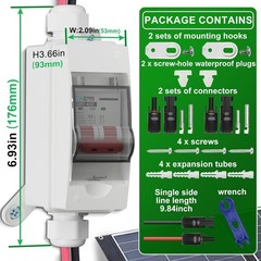 32 Amp 500V DC Solar Panel Disconnect Switch Miniature Circuit Breaker with Plug