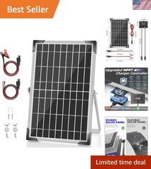 Durable 10W Solar Panel Charger for 12V Batteries – Perfect for Cars, Boats, RVs