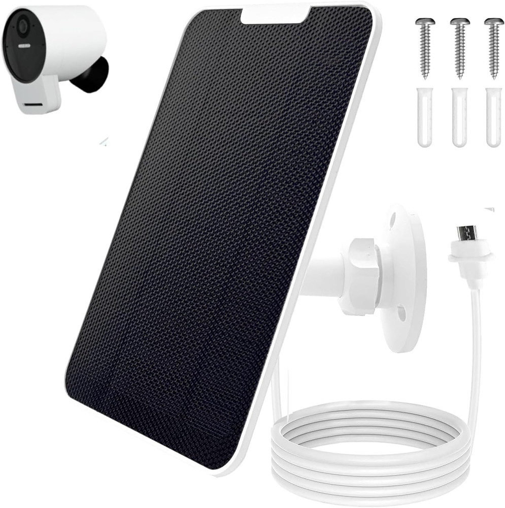 Solar Panel for Simplisafe Outdoor Camera, 4W Solar Panel Charger, IP65 Waterpro