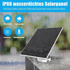 6W Solar Panel Compatible with Ring Spotlight Cam Plus/Pro and Stick up Cam Batt