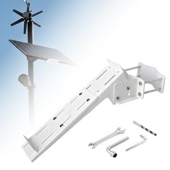 Adjustable Solar Panel Pole Mount Bracket Kit For 0-50W Panels Outdoor Use
