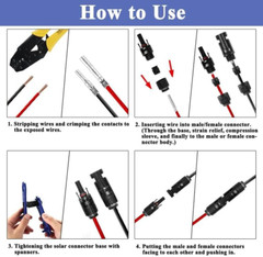 100PCS Solar Panel Connector IP67 Waterproof Connector Male/Female 50Pairs wi…