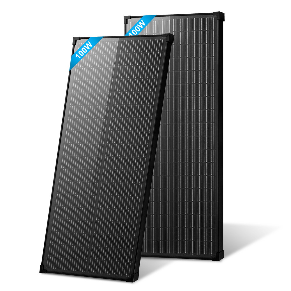 AeternaSol 200W(100W*2) Solar Panel Mono18V 18BB PV Battery Outdoor RV Off Grid