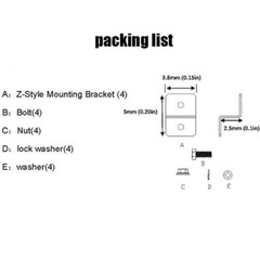 Solar panel Z-type bracket supports 80w, suitable for RVs and roofs
