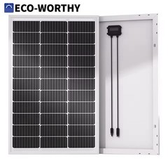 ECO-WORTHY 100 Watt Solar Panel 18 Volt Monocrystalline Panel High Efficiency
