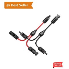30A Solar Connectors Y-Branch Cable Pair – Fast Charging for Solar Panels