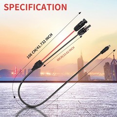 Jackery Solar Panel Connector | MC4 to DC 8Mm Extension Cable DC7909 to DC8020/D