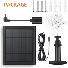1 Pack 4W Solar Charger Ring Spotlight & Stick Up Outdoor Cam Black High