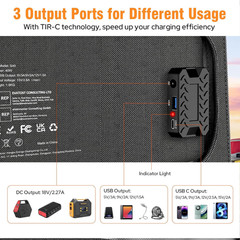 Portable Solar Panel Charger 40W Foldable Solar Panel for Portable Power Station