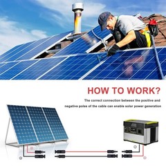 100FT 10AWG Solar Extension Cable with IP67 Connectors & Wire Stripper – Outdoor