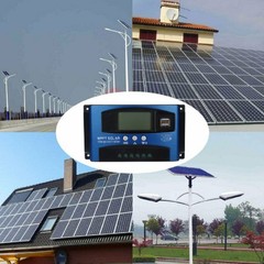 Solar Panel Regulator MPPT Dual USB 12V-24V Auto Focus Charge Controller 30A UE