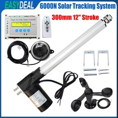 Solar Tracker Kits W/ 12″ 6000N Linear Actuator W/ LCD Controller W/ Anemometer