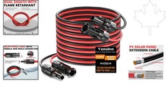 Efficient 30ft 10AWG Solar Panel Cable with Easy Male-Female Locking Connectors