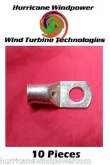 (10 PCS) 1/0 Gauge/AWG 3/8 Inch Tinned Copper Lug Battery Cable Connector