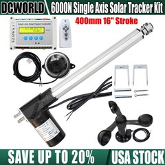 6000N Single Axis Solar Tracker Controller &16″ Linear Actuator &Anemometer Kits
