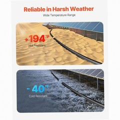 10AWG 100ft 2-Color Solar Cable, Black & Red, MC4