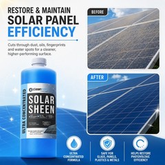Solar Panel Cleaner 32 Oz (Makes 128 G) – Super Concentrated Cleaning Solutio…