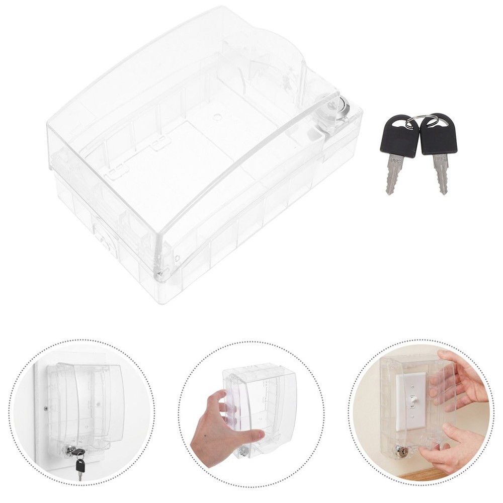 Transparent Waterproof Outdoor Socket Box Durable Plastic Protective Cover