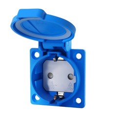 Outdoor Electrical Socket with Safety Protections for Industrial Applications