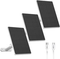 Solar Panel for Security Camera,6W Solar Panels with Micro USB&USB-C Port