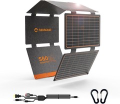 FlexSolar 60W Foldable Portable Solar Panel Charger IP67 Waterproof with PD3.0