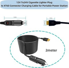 6.8FT Portable12V/24V Car Charger Suitable Compatible Ecoflow Delta/River, Bluet