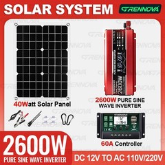 Grennova 2600W Heavy Duty Solar Kit 60A MPPT Off-Grid DIY Home Backup