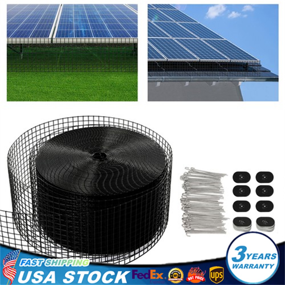 100ft Solar Panel Wire Mesh Roll & clip kit – Pigeon Bird Proofing Guard kit new