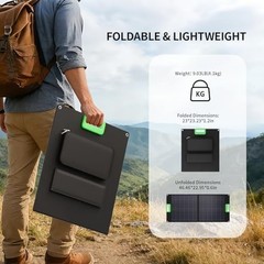 100W Waterproof Solar Panel, Foldable & Lightweight for Off-Grid Adventures