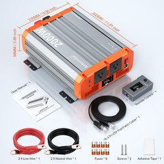 200W 2Pack Bifacial Solar Panel&2000W Power Inverter&MPPT 40A Solar Controller