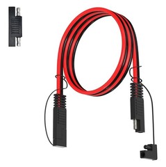 SAE 12AWG 3FT Extension Cable for Automotive Battery and Solar Panel Use