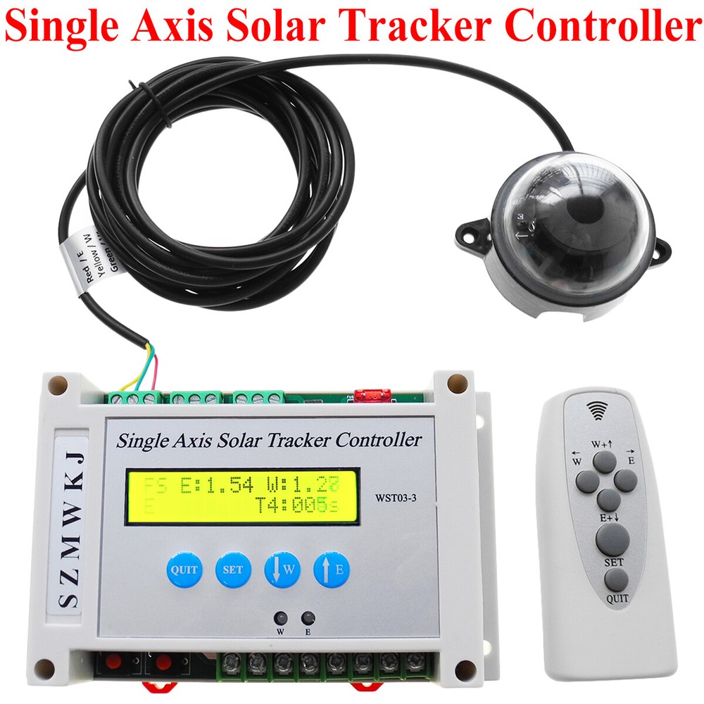 Single/Dual Axis Solar Tracker Controller W/ Wind Sensor DIY Solar Panel Kits AT