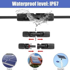 10/20/50/100/200 Pairs Male Female Solar Cable Connector For DIY Solar Panel Kit