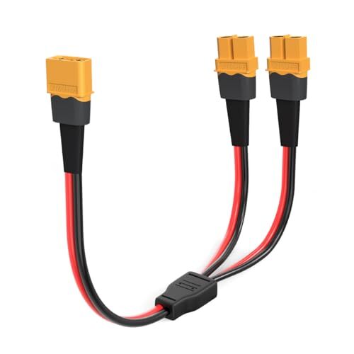 Xt60 Y Splitter12awg Xt60 1 Male To 2 Female Connector Cable For Uav Phantom Qua